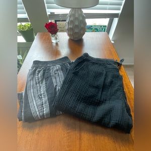 Pair of linen stylish, wide leg, summer pants